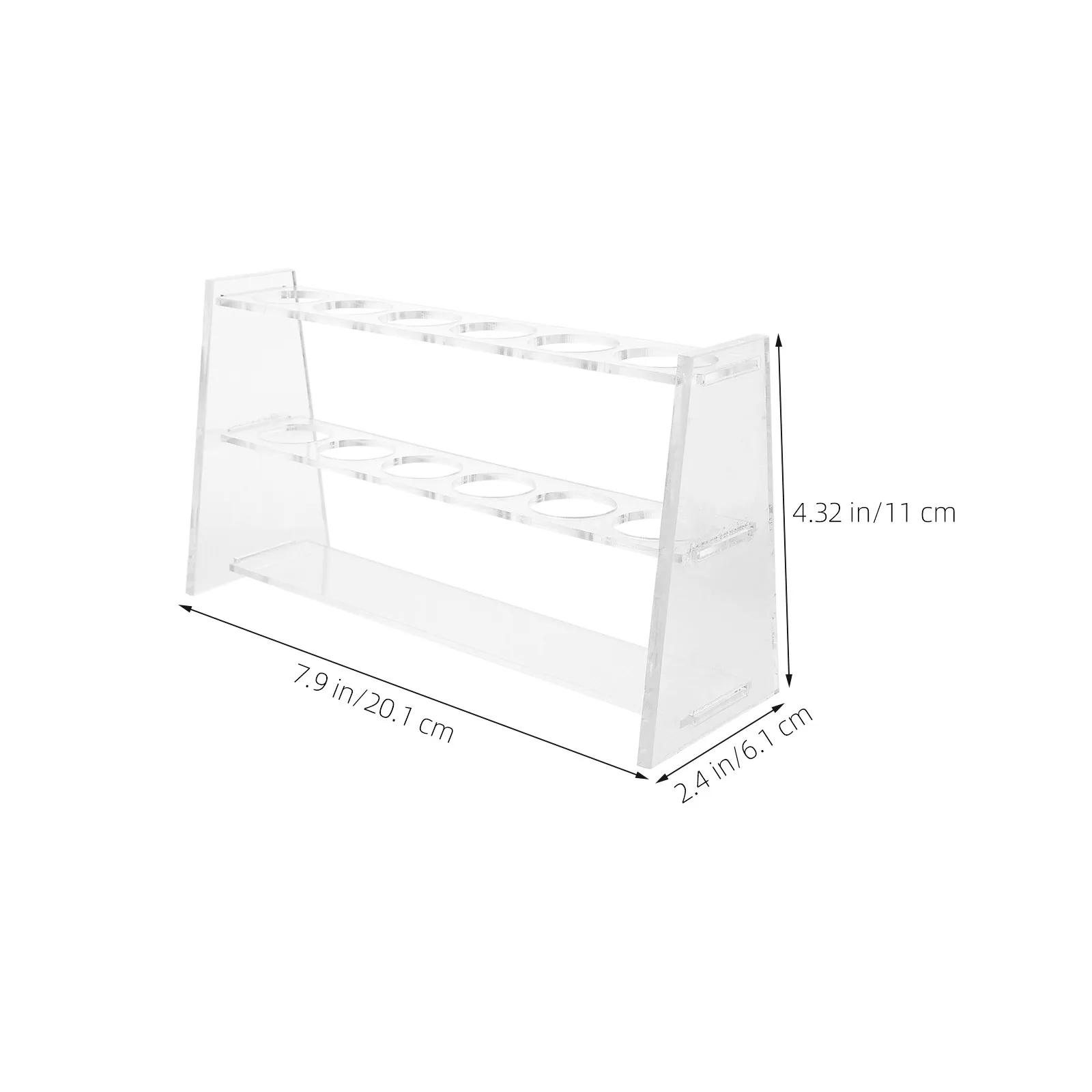 Test Tube Rack Acrylic Holder 6 Holes Laboratory Storage Organizer Reusable Sampling Tubes Display Stand Scientific Experiment view 5