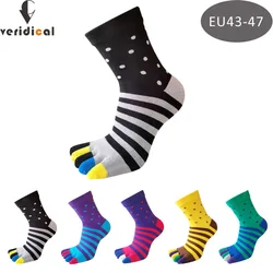 Chaussettes Courtes en Coton pour Homme, Rayées, Points, Patchwork, Colorées, Mode d'Affaires, Absorbant la Sueur, Happy Plus