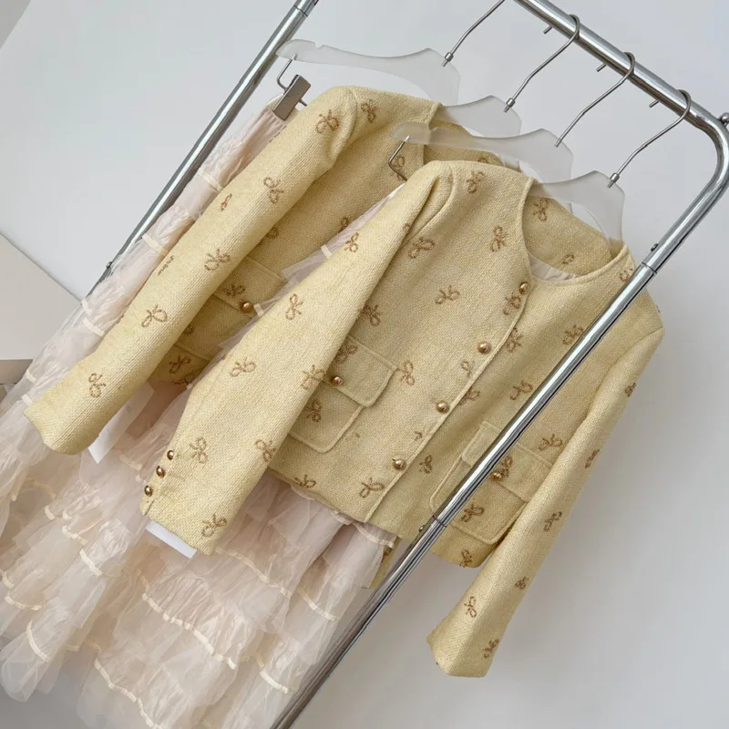 الراقية الفرنسية الفاخرة المدرج عطر صغير تويد سترة معطف المرأة موضة المقلية الشارع معاطف قصيرة ملابس خارجية أنيقة حلوة