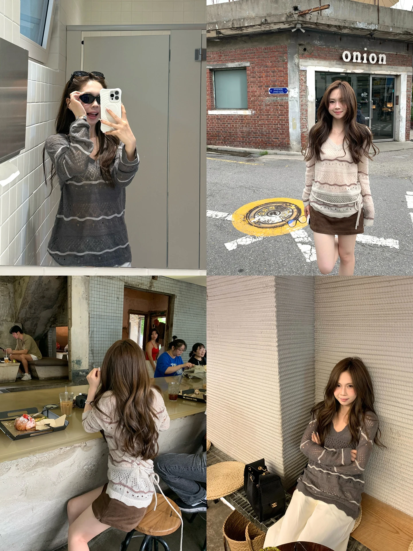 

Yellow Zonly Zzptte Songdao Holiday Loose Lazy Color Blo V-Ne Hollow out Belt Knitted Sweater Women's Casual Sle