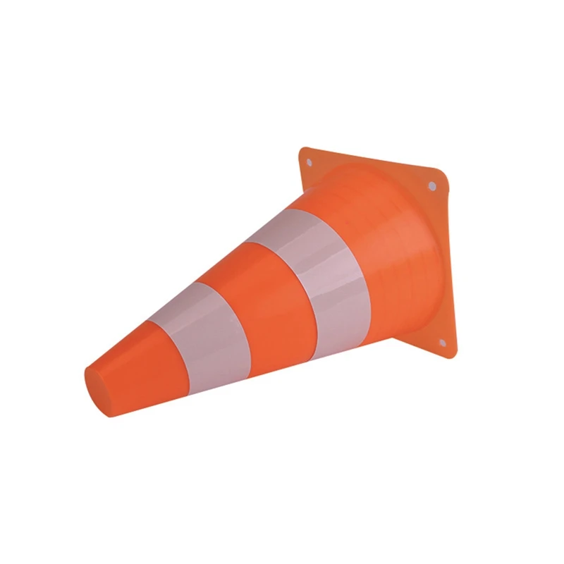 23cm Folding Road Safety Warning Sign Reflective Tape Road Cone Parking Pile Bucket Cone Orange Reflective Parking