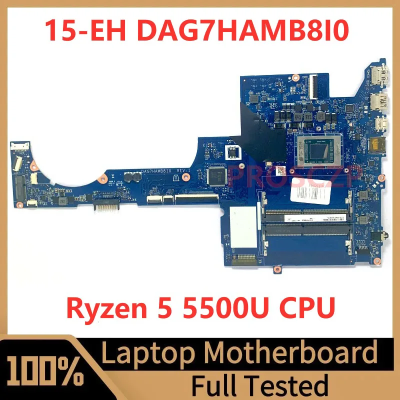 

DAG7HAMB8I0 Mainboard For HP Pavilion 15-EH 15Z-EH Laptop Motherboard High Quality With Ryzen 5 5500U CPU 100% Fully Tested Good