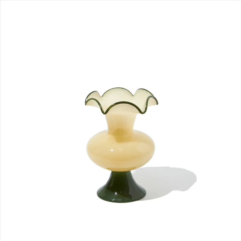 

Glazed vase living room hydroponic flower ornament French light luxury soft decoration handicrafts