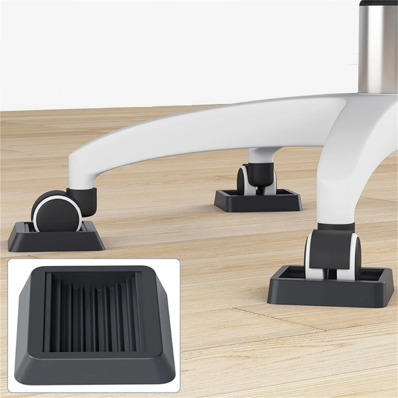 Not Slip Furniture Wheel Stopper Rubber Chair Caster Cups set Floor Protectors with Vibration Dampening Simple DropShipping