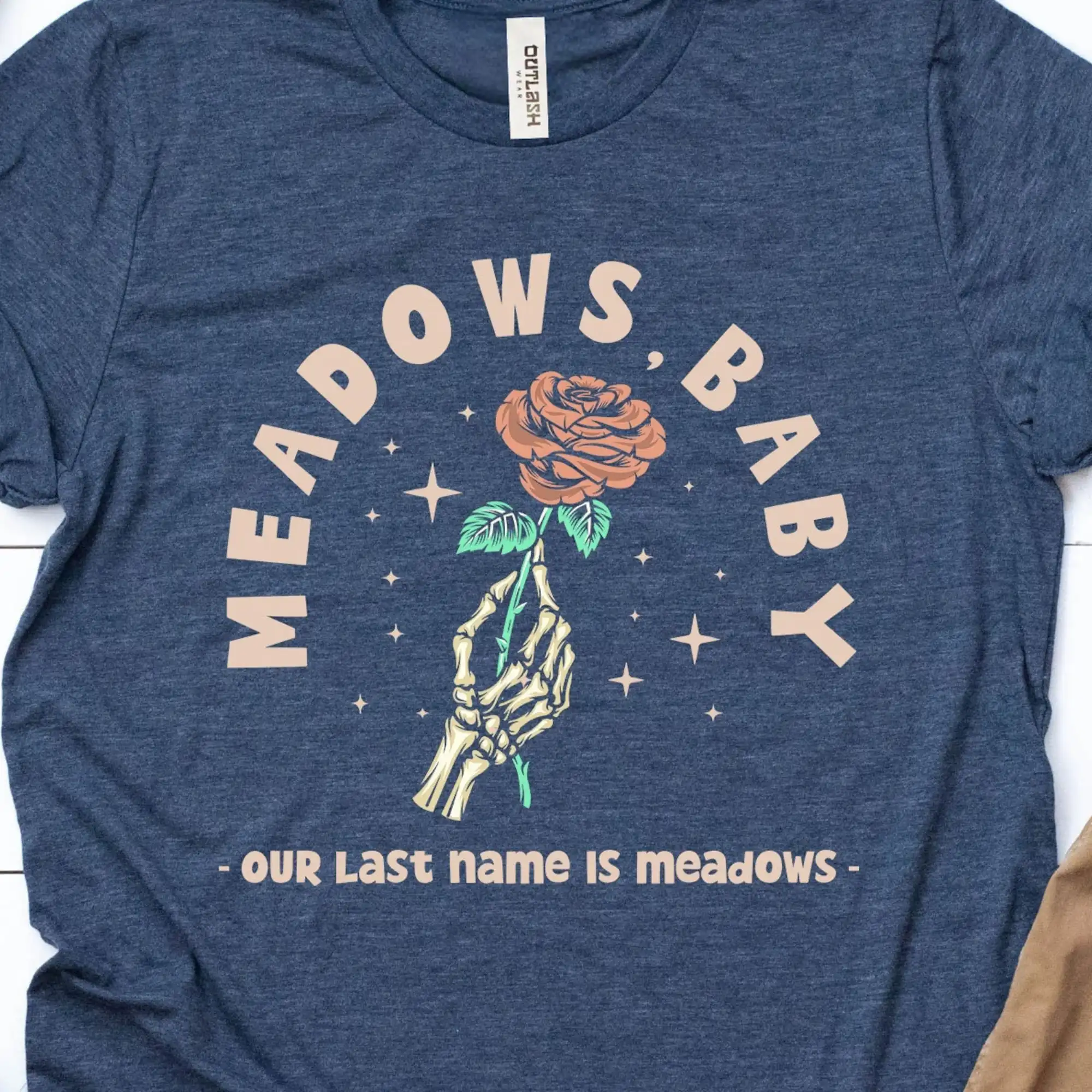 Meadows Baby Our Last Name Is Meadows Shirt Dark Romance Shirt Bookish  Shirt Booktok Merch Book Club T-Shirt Matching Cute Vint