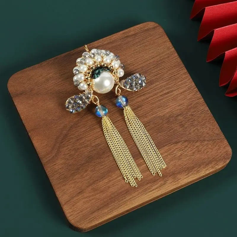 Handmade Beizhu Swordsman Face Brooch High-end Gifts For Men's and Women's Brooch Chinese Style Fashion Jewelry Fine Pink Charms image 3