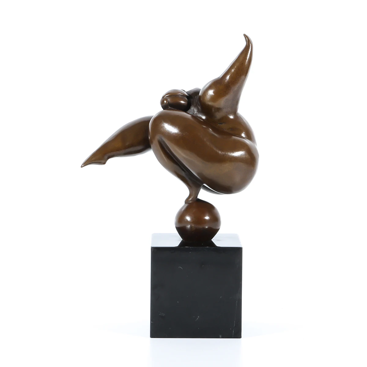 Bronze Fernando Botero Chubby Woman Sport Statue Abstract Fat Female Sculpture Home Decor Famous Art Replica