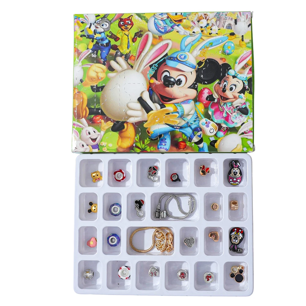 Personaggio dei cartoni animati Disney Topolino e Minnie Mouse Avvento Blind Box Charms Accessorio fai da te di moda per regali giocattolo per feste di compleanno