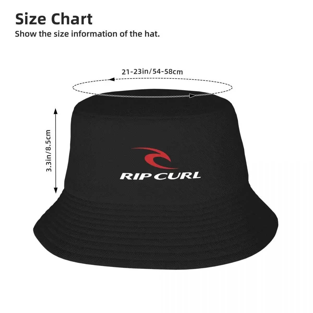 Cappelli a secchiello Rip Curl Cappello Panama Cappelli Bob per bambini Cappelli da pescatore autunnali freddi all\'aperto per berretti unisex da