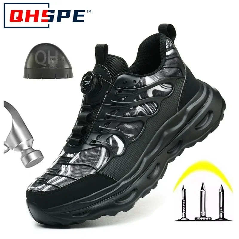 

Fashion New Style Men Work Safety Shoes Size 37-48 Puncture-Proof Indestructible shoes Work Sneakers Men Steel Toe shoes 2025