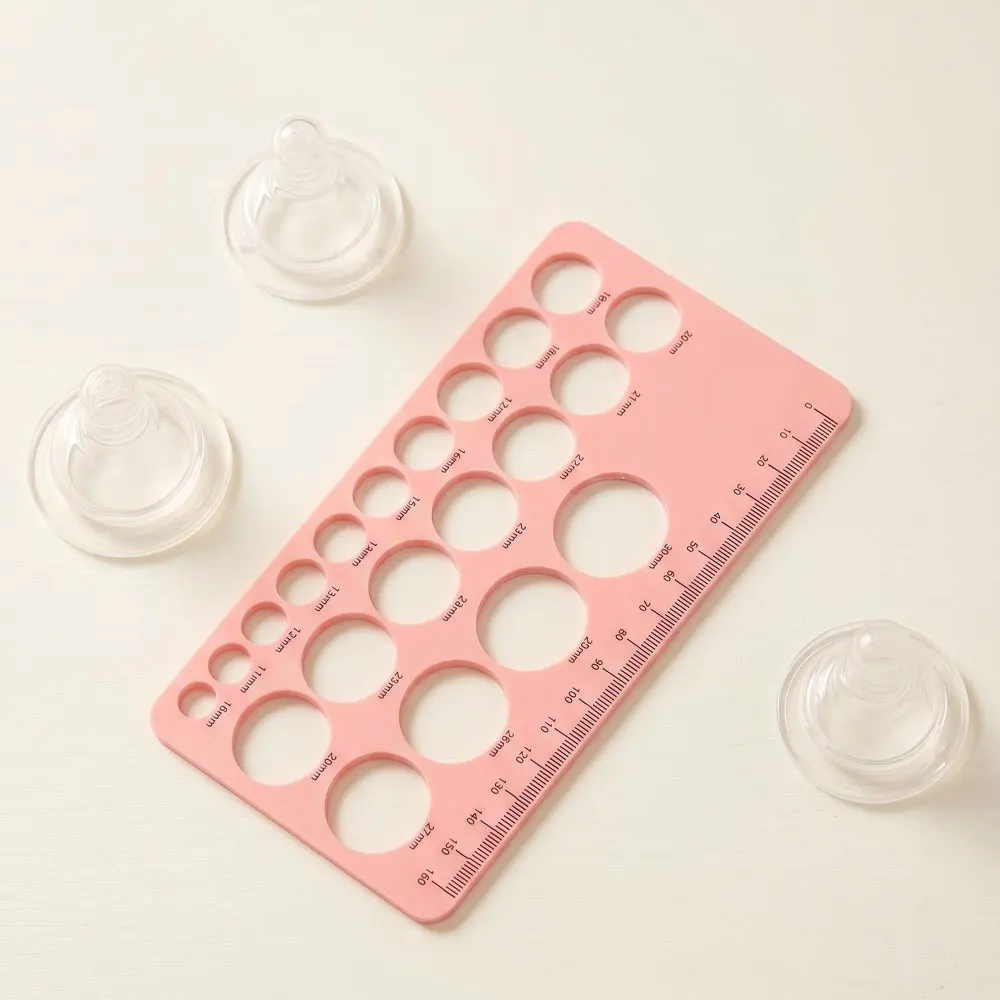 Breast Pump Nipple Silicone Ruler Nipple Diameter Breast Pump Flange Circle Sizing Ruler Nipple Measuring for New Mums Women