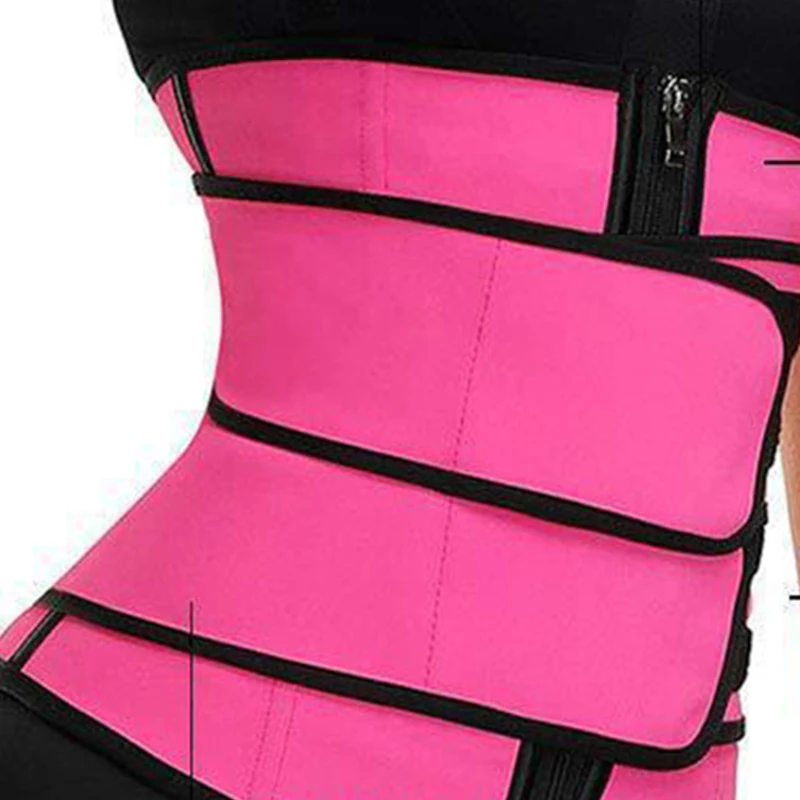 Cross-border WOMEN\'S Zipper Belly Retraction with Neoprene Shapewear New Sweat Belt Fitness Belt