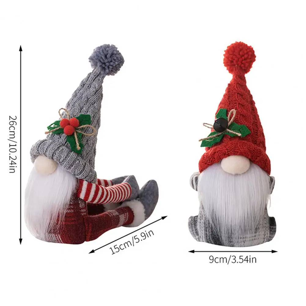 Christmas Curtain Tie Christmas Curtain Buckle Handmade 3d Gnome Doll Curtain Tie with Non-slip Knitted Hat Long Arm for Wine