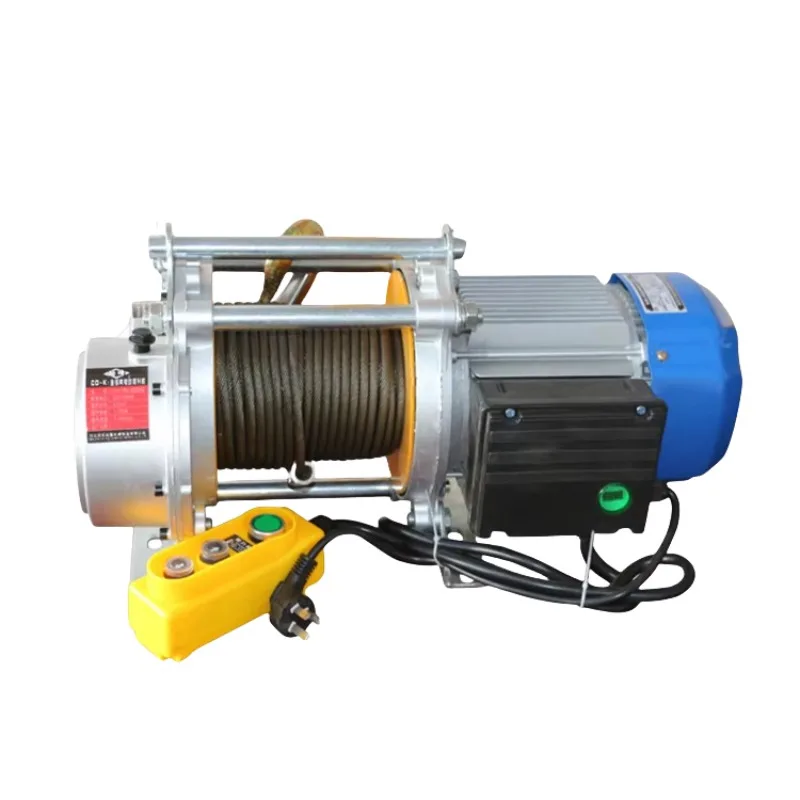 خفيفة الوزن رافعة كهربائية سلك كابل ونش حالة جديدة غلاف من الألومنيوم رفع ونش البناء المعدني حبال نوع سلك حبل