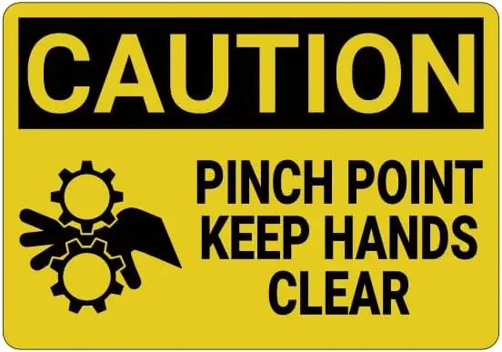 Pinch Point Keep Hands Clear Caution Sign Signs Safety  Metal Tin Garage Man Cave Wall Decor-aluminum