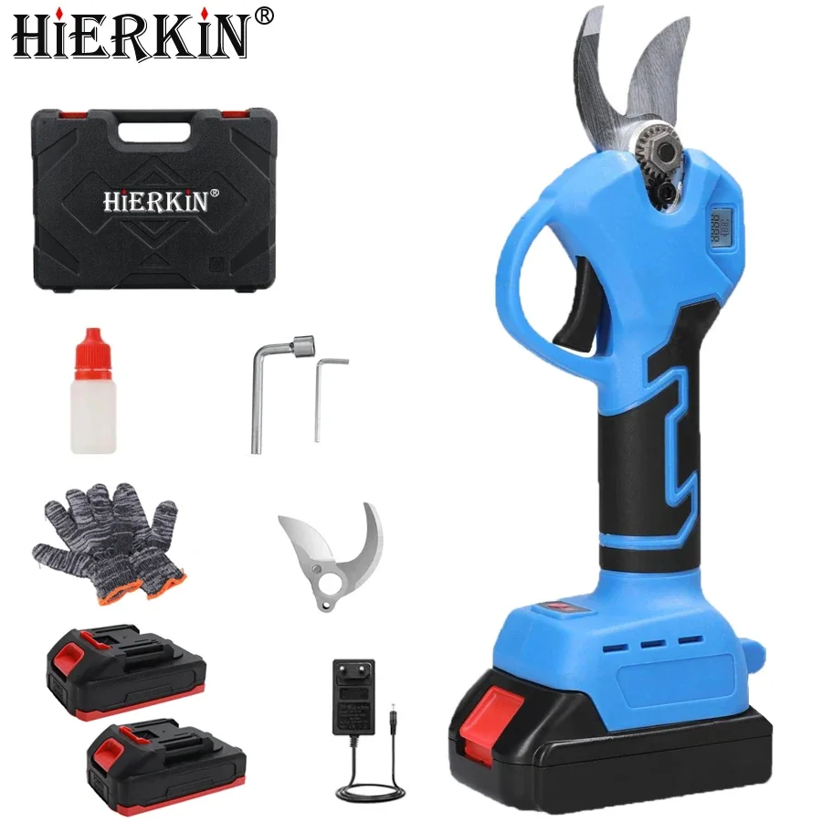 HEK-P012 factory wholesale 21V garden trimmer multifunctional scissors battery scissors pruner shear battery tool set trimming