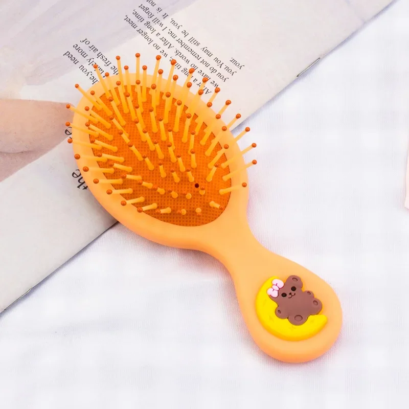 Bebek saç fırçası hava yastığı tarak sevimli karikatür ayı hava yastığı tarak Hairbrush kolu tarak kızlar kuaför saç fırçaları