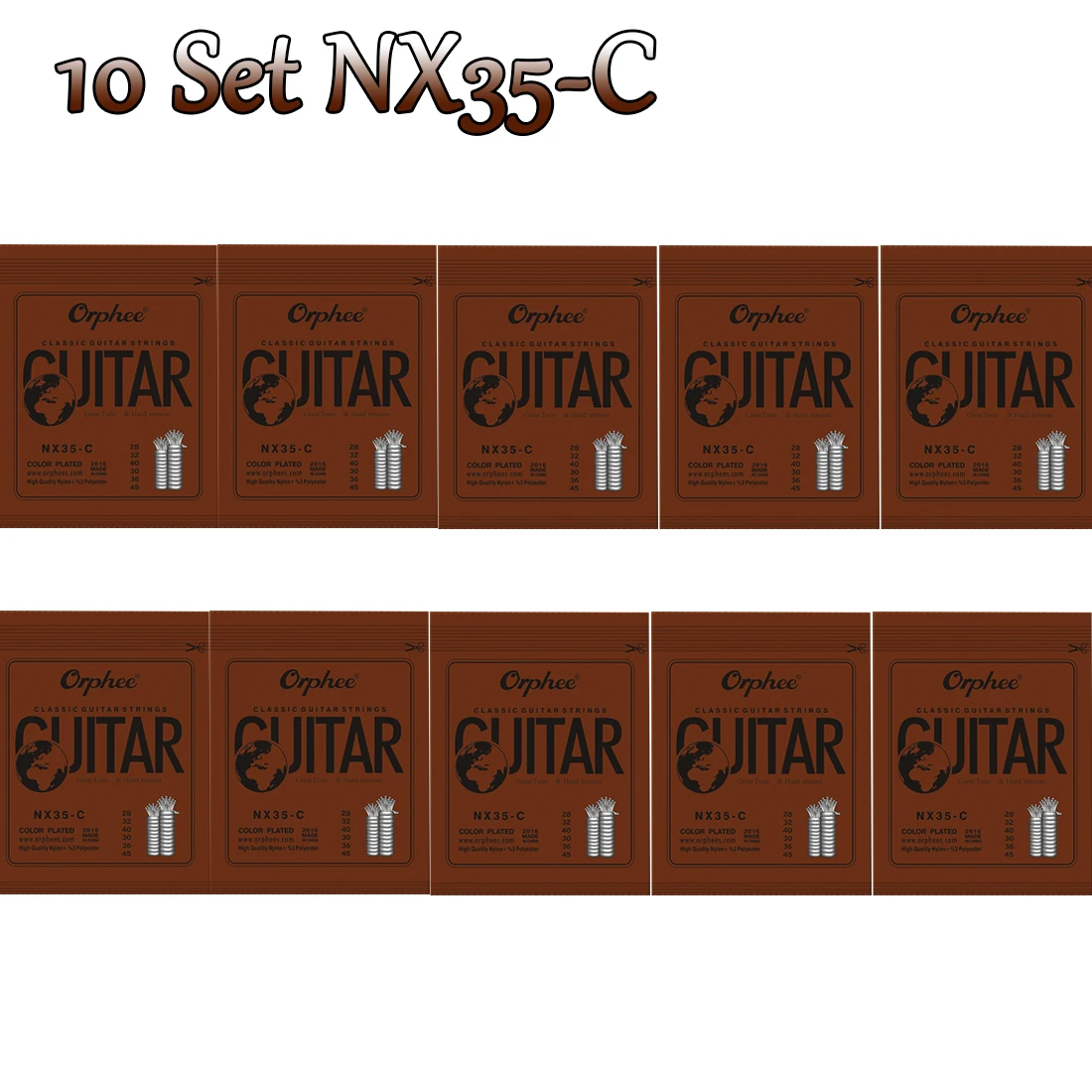 10/30/50 Set Orphee Klassieke Gitaarsnaren NX35-C Zwarte Nylon Klassieke Gitaarsnaren Voor Beginne Gitaaraccessoires