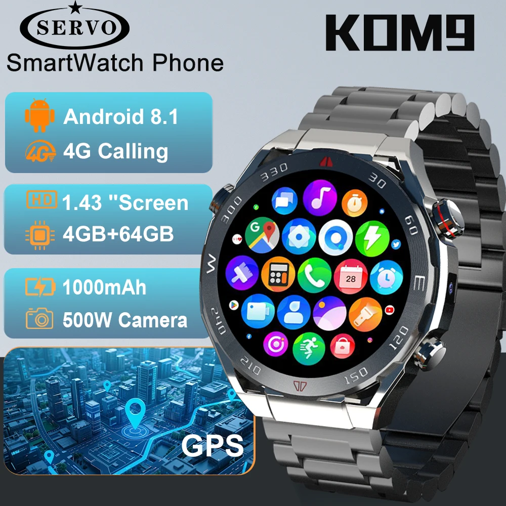 

Смарт-часы 4G со сверхнизкой ценой для мужчин, Android 8,1, Bluetooth-вызов, магазин Google, 64G, браслет, умные часы 2025 года, подходят для Xiaomi