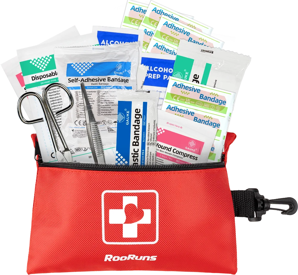 56-Piece First Aid Kit Mini Outdoor Survival Gear for Camping, Travel, Car, Office, Home Emergency & IFAK Medical Bag