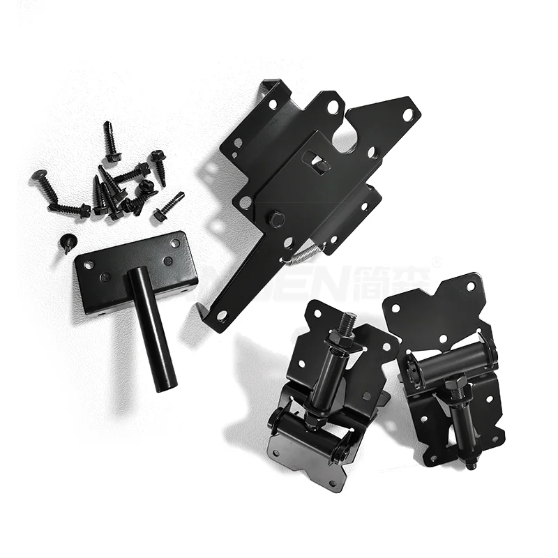 OEM Heavy Duty Adjustable Self-closing Farm Wood/Vinyl/PVC Fence Gate Post Hinge and Two Way Door Latch Hardware Set
