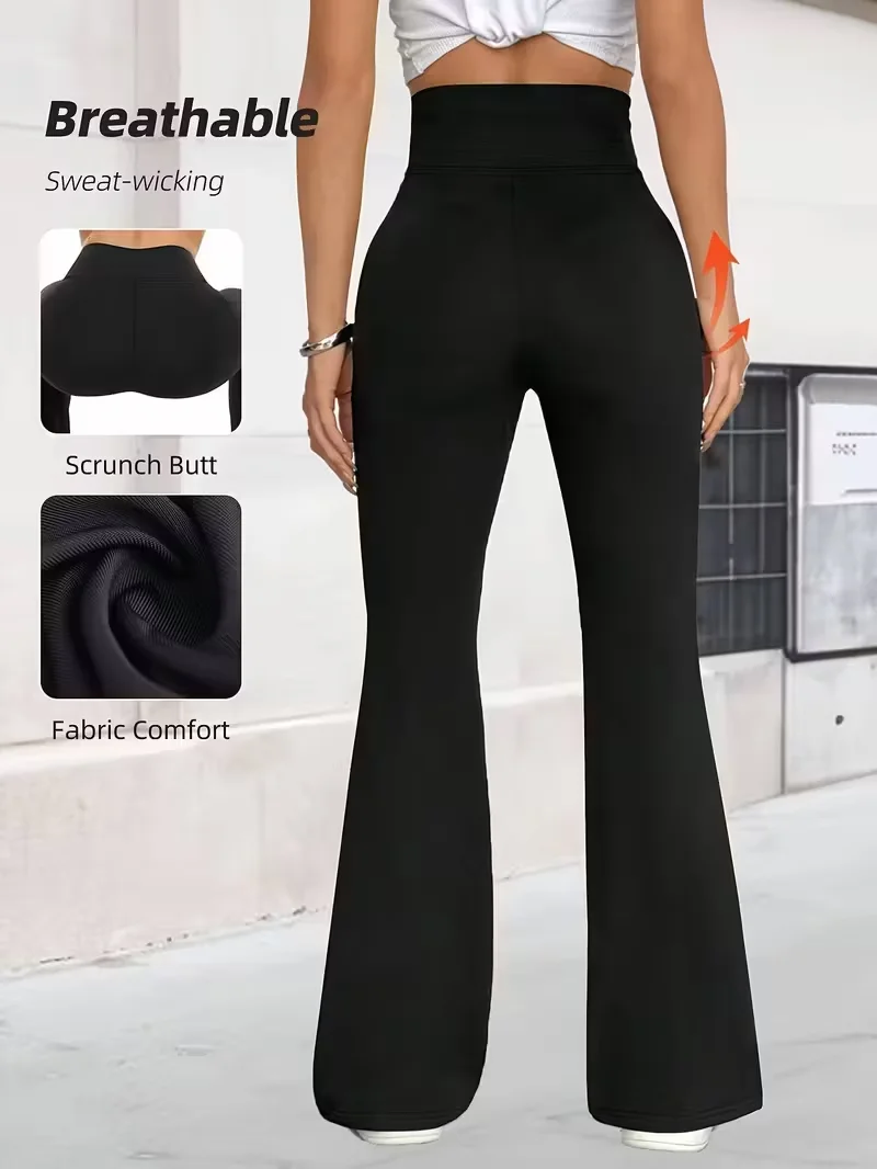 سراويل ضيقة نسائية عالية الخصر - سراويل يوجا قابلة للتمدد مع تحكم في البطن، قبضة غير قابلة للانزلاق، سراويل ضيقة للتمرين لجميع المواسم لصالة الألعاب الرياضية،