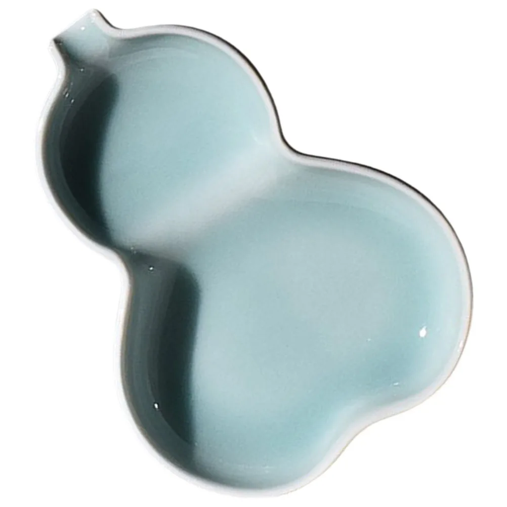 Gourd Shape Ink Dish Lightweight Ceramic Ink Well Portable Calligraphy Brush Holder Decorative Desktop Calligraphy Supply