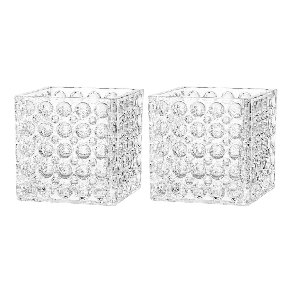 2Pcs Beautiful Glass Holders Long-Lasting Thickened Design Aromatherapy Sleep Aid Decor Glass Holder