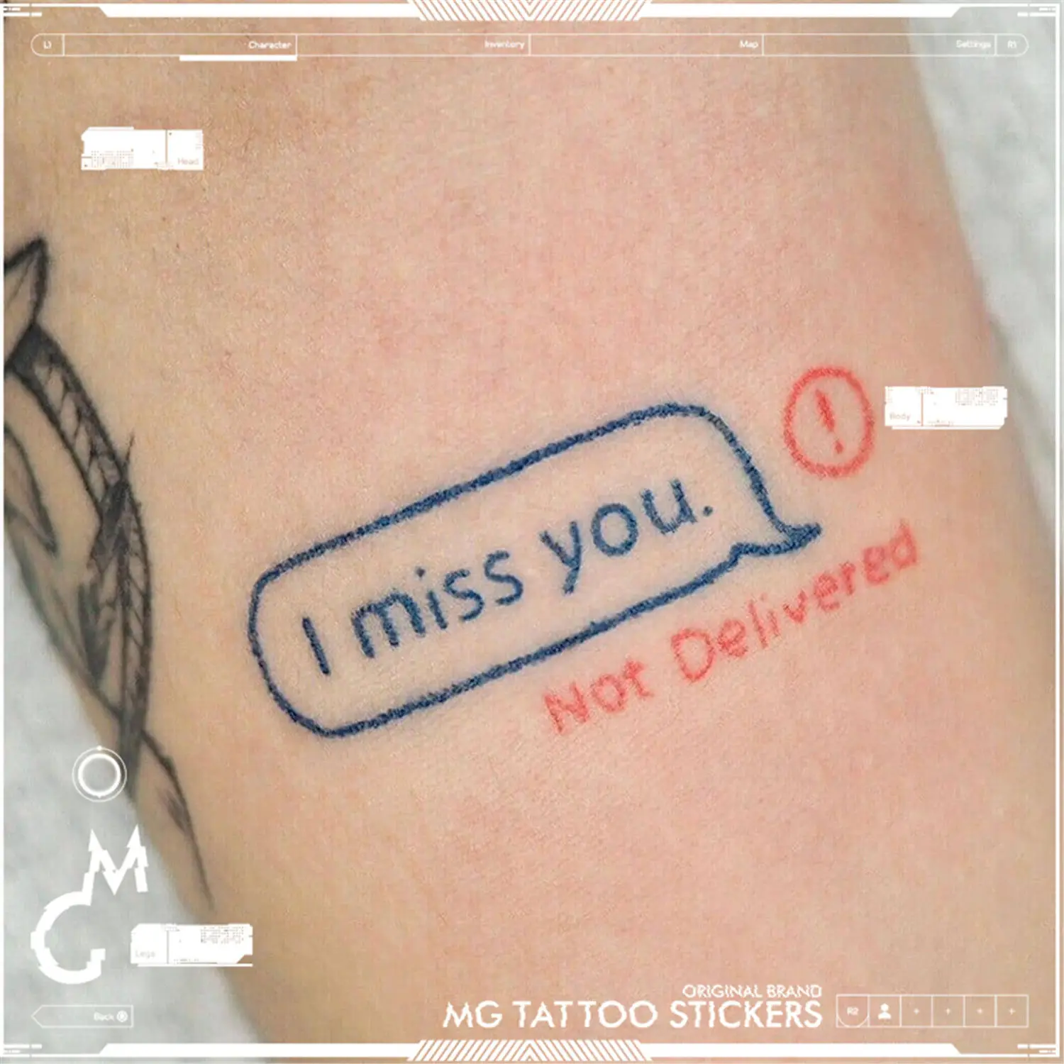 Message Chat Record Tattoo Temporary Tattoos Waterproof Emotion Tattoo Stickers Couple Art Arm Tattoo Lasting Fake Tattoo