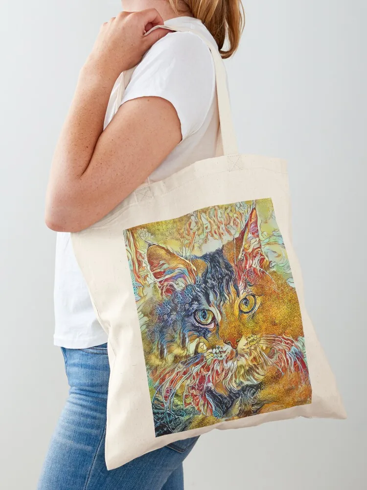 

Bailey The Tabby Cat Tote Bag Cloth bags shopping bags foldable bag luxury women Canvas shoulder bag