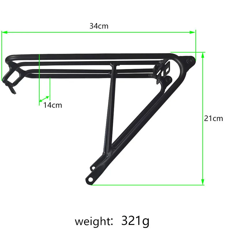 Folding bicycle rear rack for brompton 3sixy bike aluminum alloy luggage carrier cycling bag stand (can install Easy wheel)