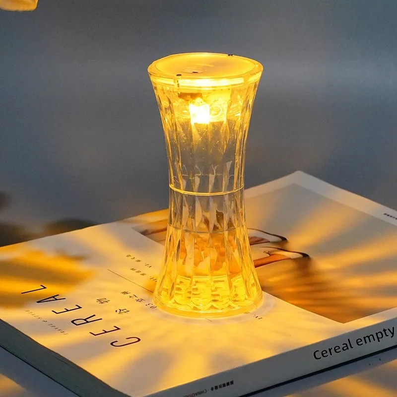 Night Light Transparent Small Waist Mini Wedding Creative Ambient Light Decorative Projection Self-defense reflective flashlight
