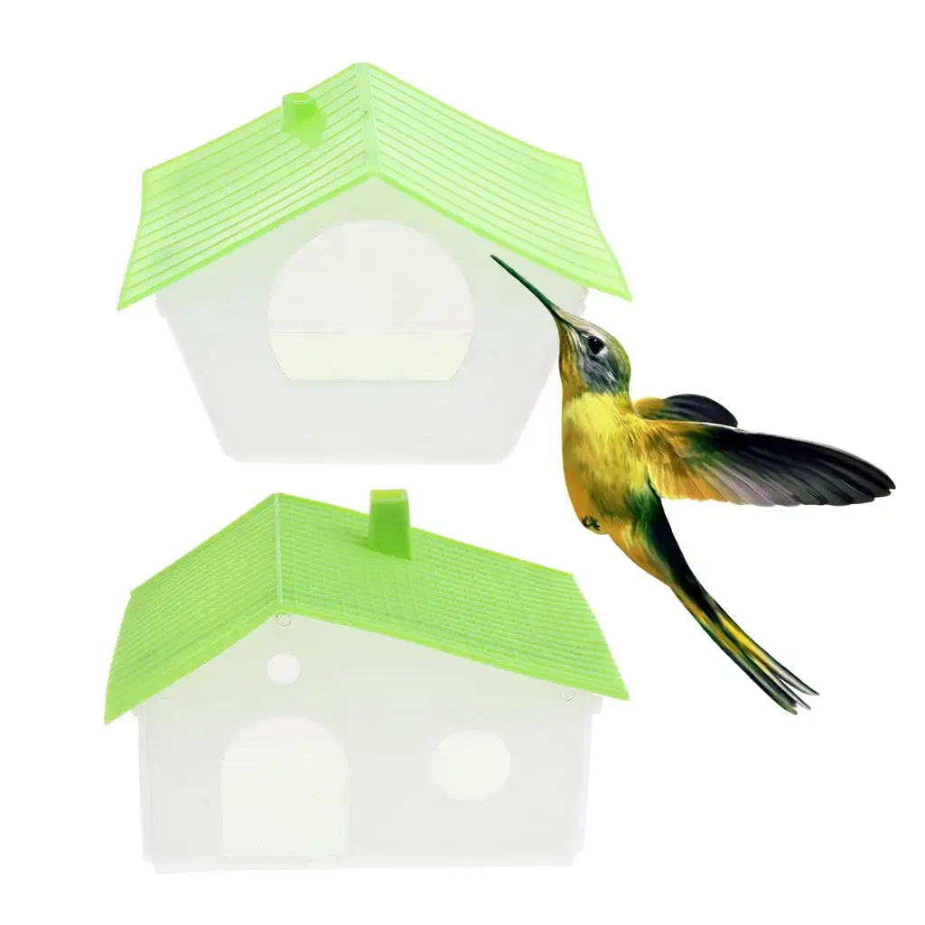 Plastic Bird Cage Box Two Space Nest for Hamster Squirrel Parrots Sparrows Small Pet Breeding and Hatching