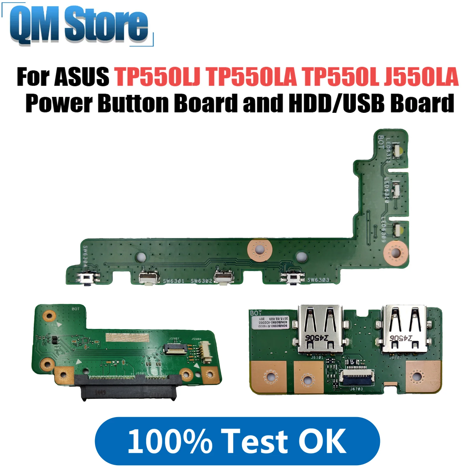 

For ASUS TP550LJ TP550LA TP550L J550LA J550LD Power Button Board and Hard Drive HDD/USB Connector board Fast Ship