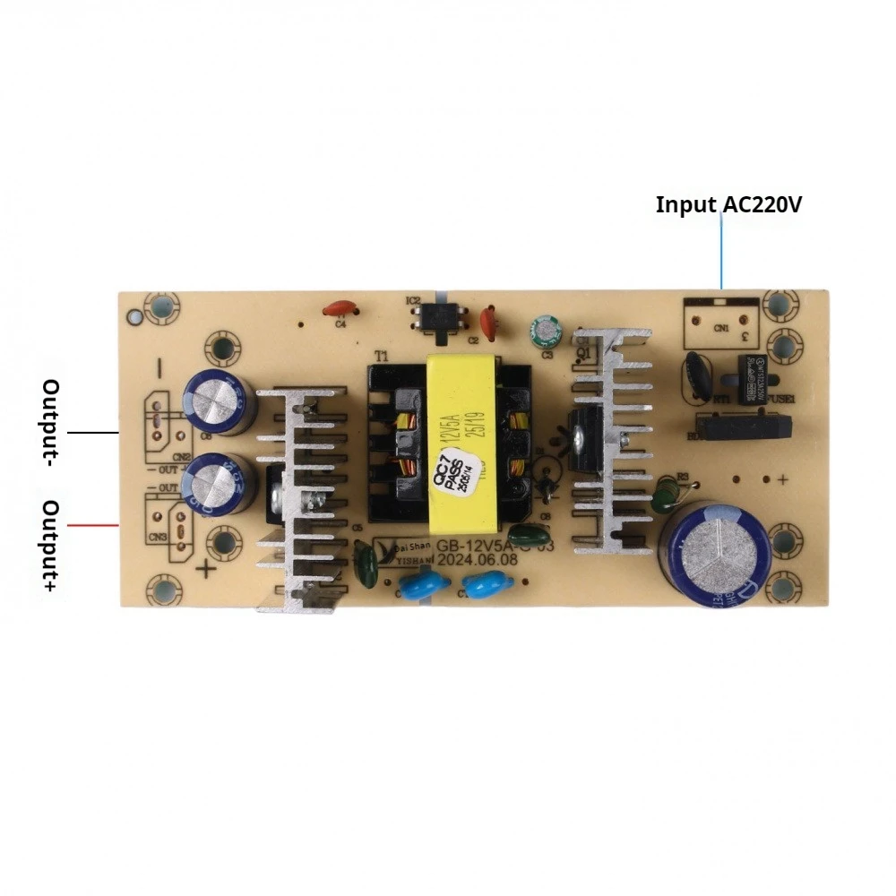 

60W Industrial Isolation Power Supply Bare Board - AC220V-240V to DC12V, Built-in Module for Mini Refrigerator Power Board