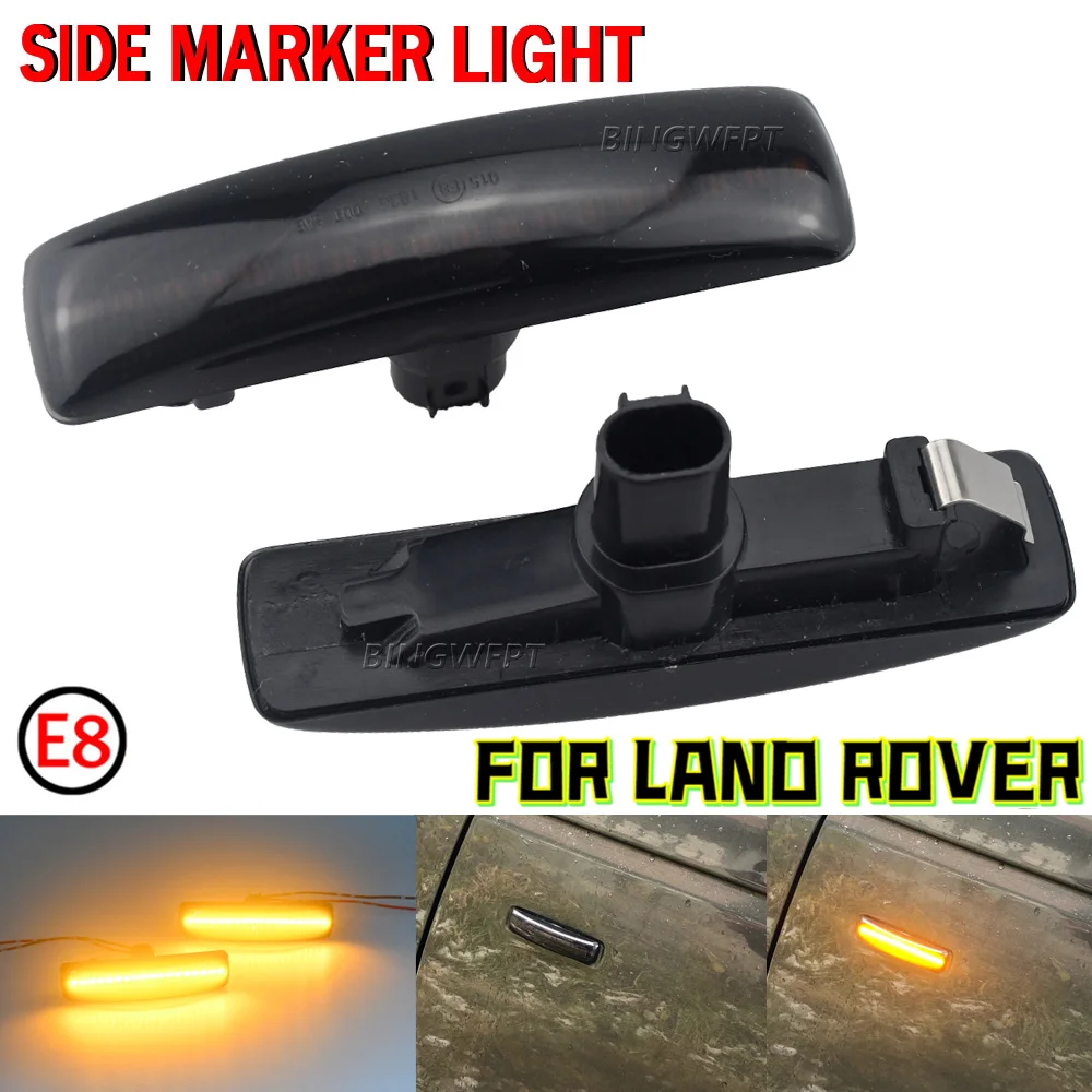 1Pair Repeater LED Dynamic Indicator Turn Signal Side Marker Light For Land Rover Range Rover Sport Discovery 3 4 Freelander 2