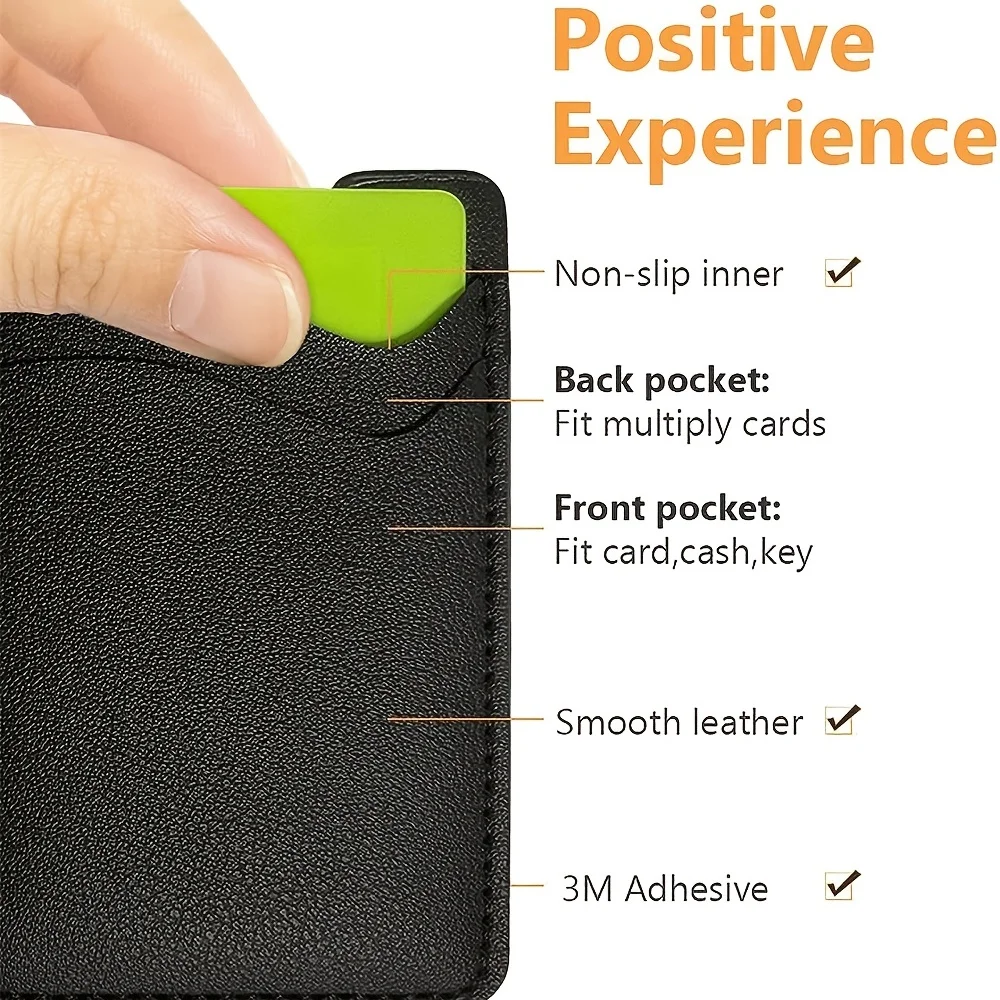 IWANTIT Sticky - Back Dual Card Holders For All Iphone Models (Set Of 2) - Not Magnetic, Ideal For Credit And Identity  Cards