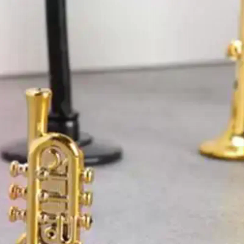 1 Set Home Decor Toy 1:12 Dollhouse Miniature Accordion Sax Classical Musical Instrument Model Ornament Doll House Accessories