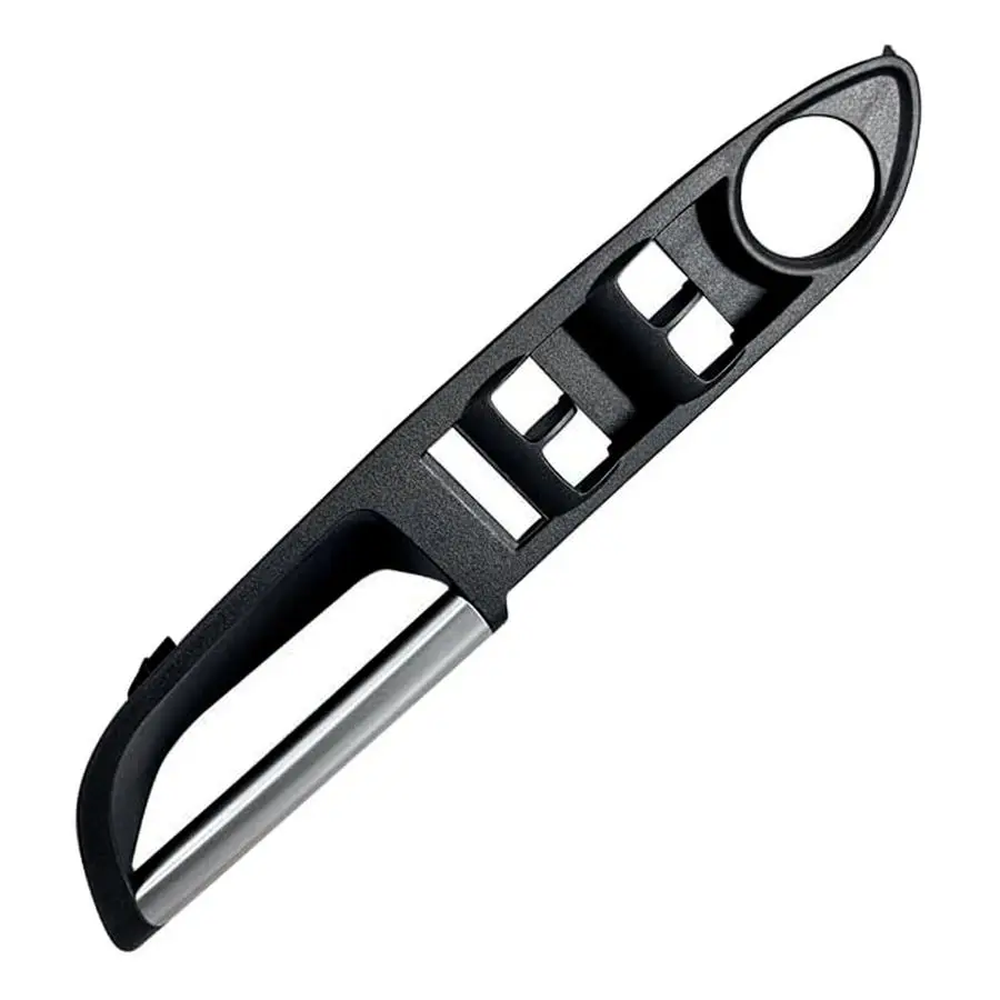 Driver Side Power Window Switch Bezel with Silver Pull Handle Molding Compatible with Ford Escape Cmax 20132018 Black