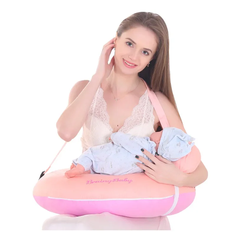 Oreillers d\'allaitement réglables en forme de U pour bébé, coussin d\'allaitement, protection de la tête du nourrisson, câlin pour nouveau-né,
