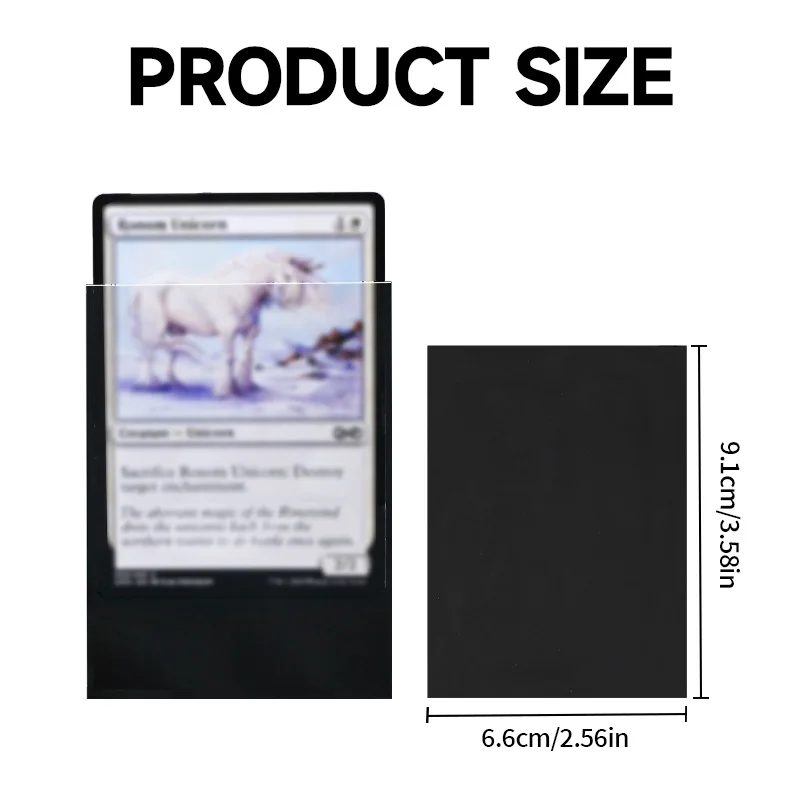 Buste per carte TCG - anello magico - Fronte ultra trasparente e retro con finitura opaca, buste CCG di dimensioni standard da 100 pezzi