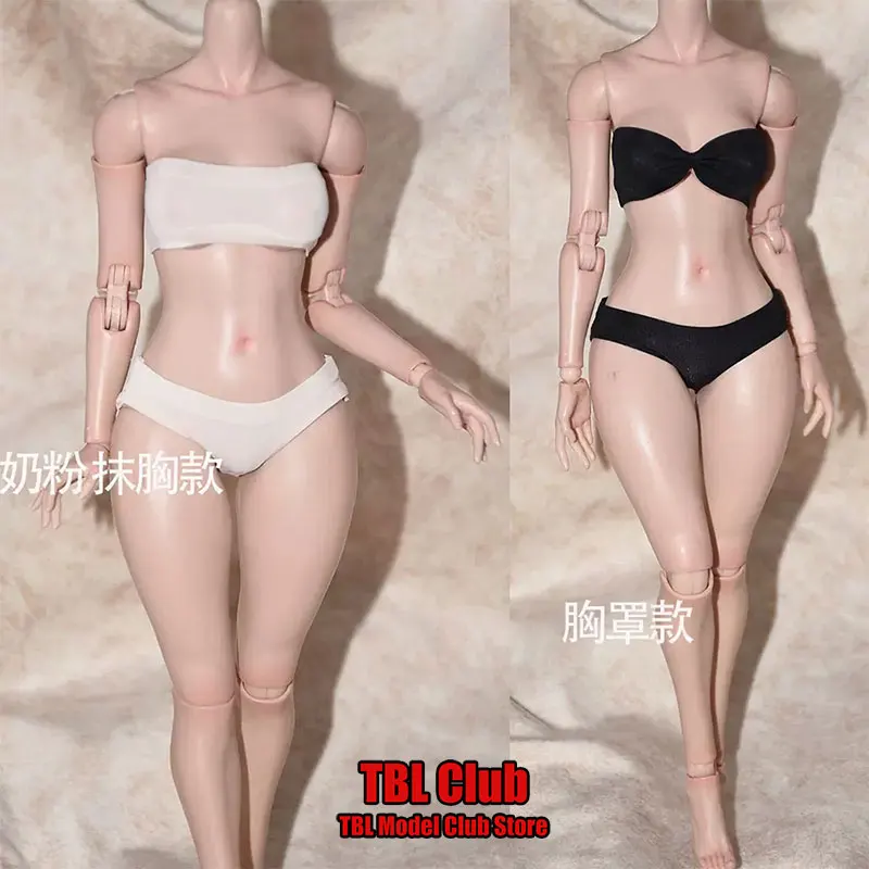 In Stock 1/6 Scale Female Soldier Solid Color Ice Silk Strapless Underwear Fit 12inch Action Figure Doll