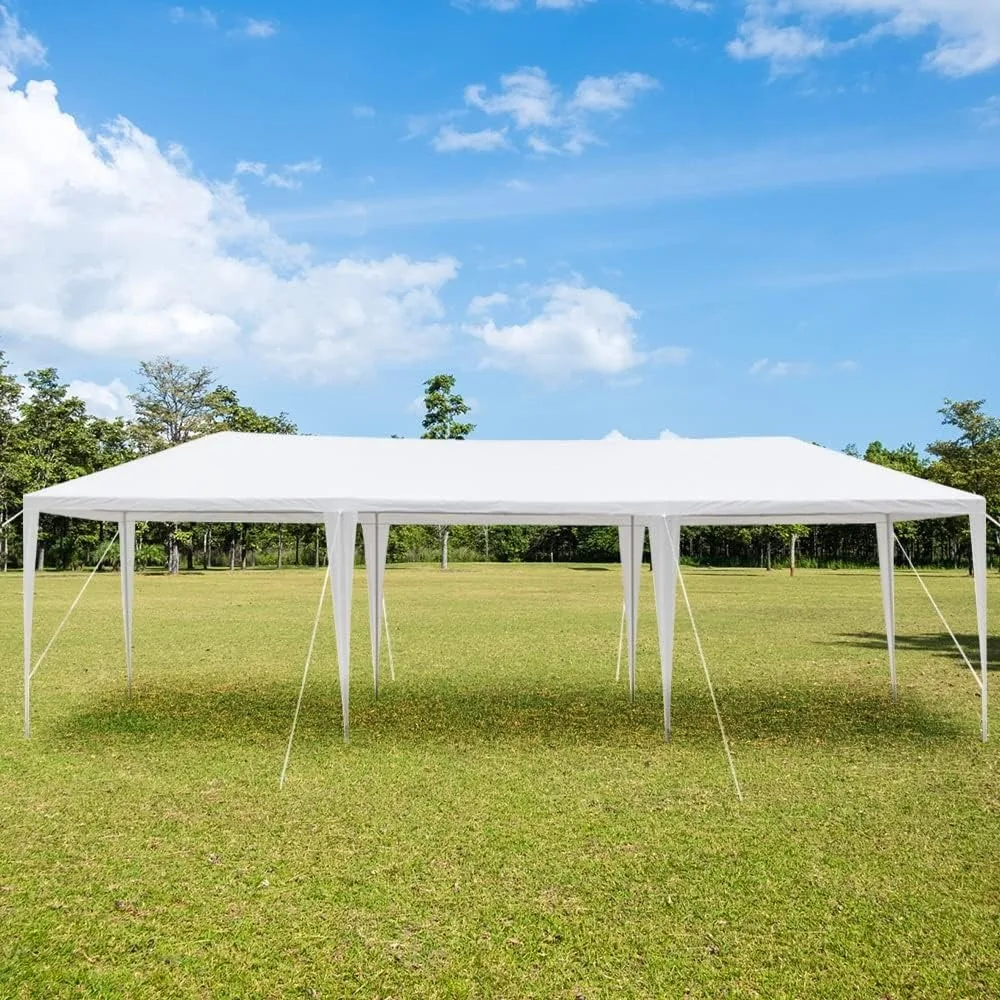 

Outdoor Canopy Tent Camping Gazebo Storage Shelter Waterproof Carport Canopy Shade for Party Wedding Events BBQ with Removable E