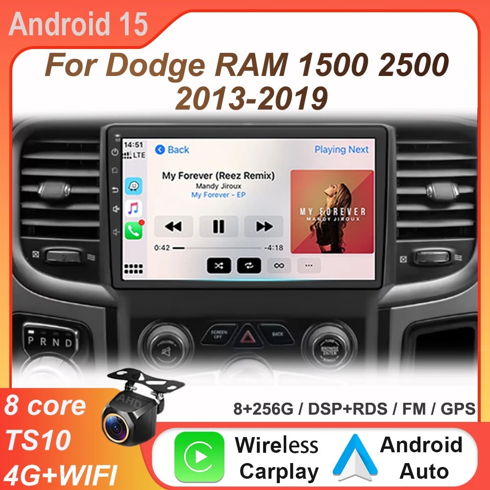

Android 15 Auto For Dodge RAM 1500 2500 2013-2018 Car radio GPS navigation Stereo video Multimedia Player No 2Din DVD Head Unit