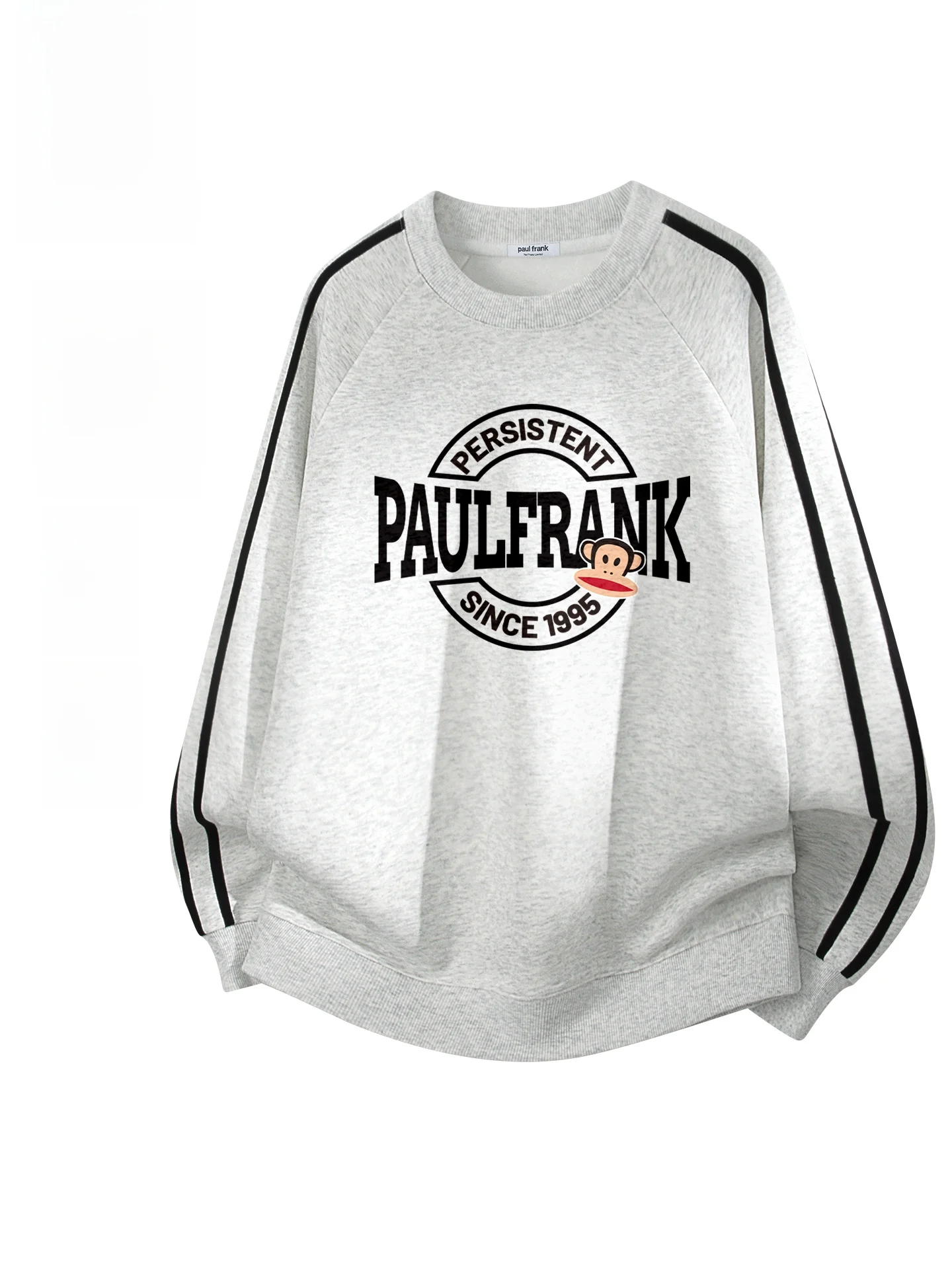 

Мужская толстовка с капюшоном 2026: Весенняя коллекция, американский принт, модная полосатая куртка свободного кроя с длинным рукавом, круглым вырезом и микроэластаном