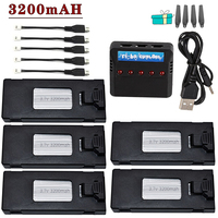 Remote Control Drone Battery 3.7v 3200mah For E88 E99 Drone Accessories For F185 F195 E100 RC Drone Fpv quadcopter spare parts