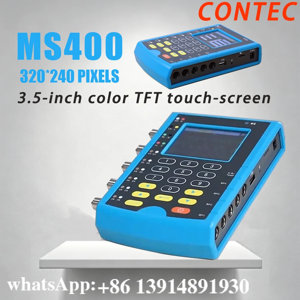 Multi Parameter Patient Simulator ECG IBP Temperature Patient Simulator Portable Contec MS400 3.5