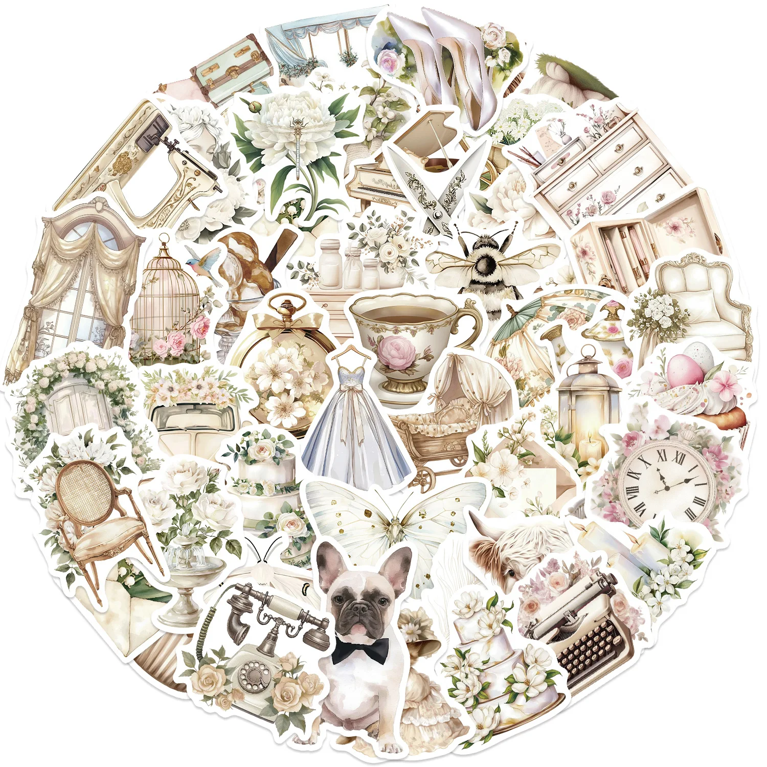 10/50PCS De Witte Renaissance Graffiti Stickers Esthetiek Cartoon Decal Notebook Telefoon Gitaar Skateboard Waterdichte Sticker