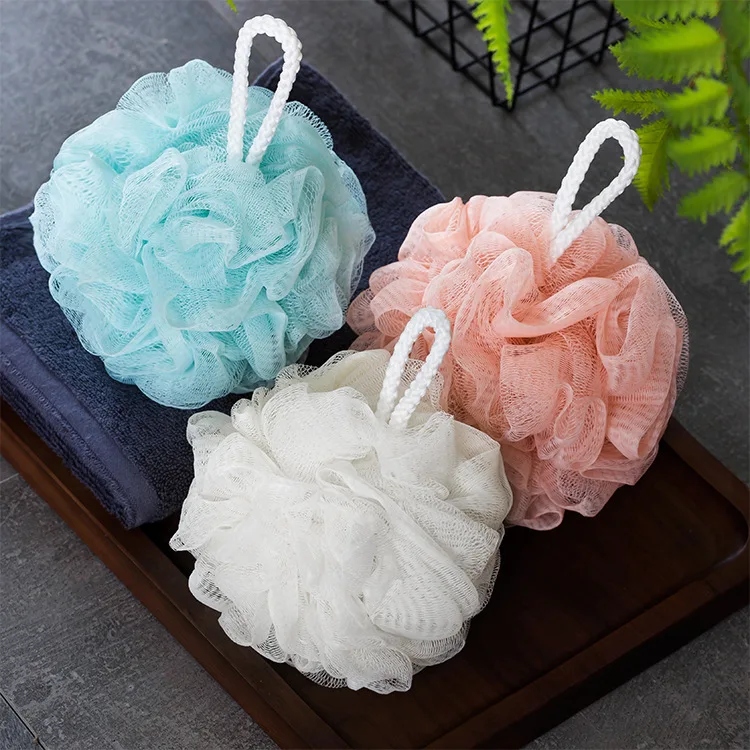

Soft Shower Mesh Foaming Sponge Body Scrub Exfoliating White Cyan Gentle Cleaner Bath Bubble Ball Skin Care Bathing Tools