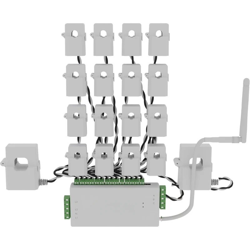 Inhab Smart Home Energy Monitor with 16-50Amp Circuit Level Sensors and 2-200Amp Main Sensors for Real Time